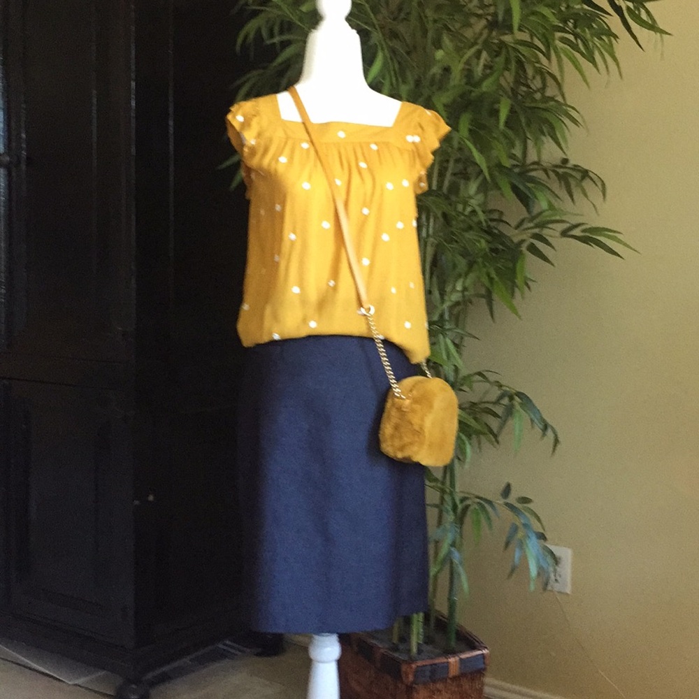 Size 6 Denim Type Material Skirt